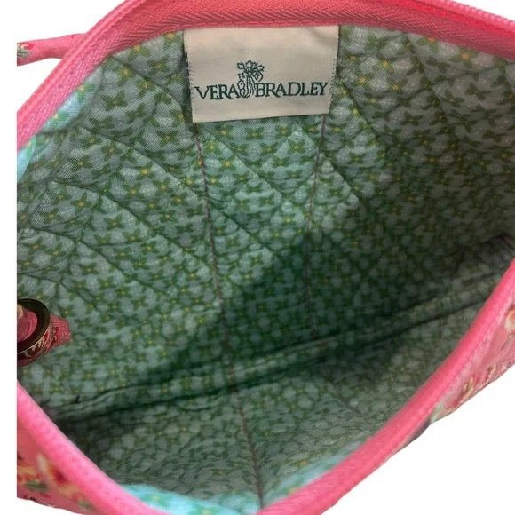 Vera Bradley Retired Pink Pansy Crossbody Bag - Picture 8 of 9